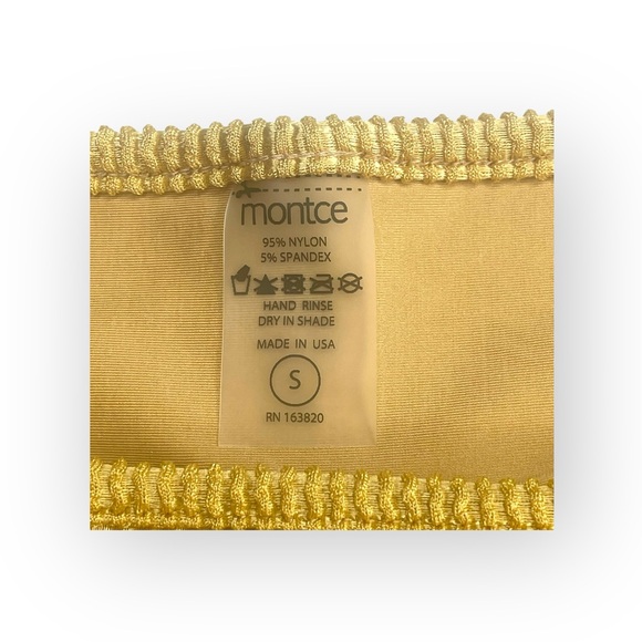 new Montce ☀︎︎ Tamarindo Ruched Scrunch Butt Bikini Bottom ☀︎︎ Goldie ☀︎︎ Small - Picture 9 of 16